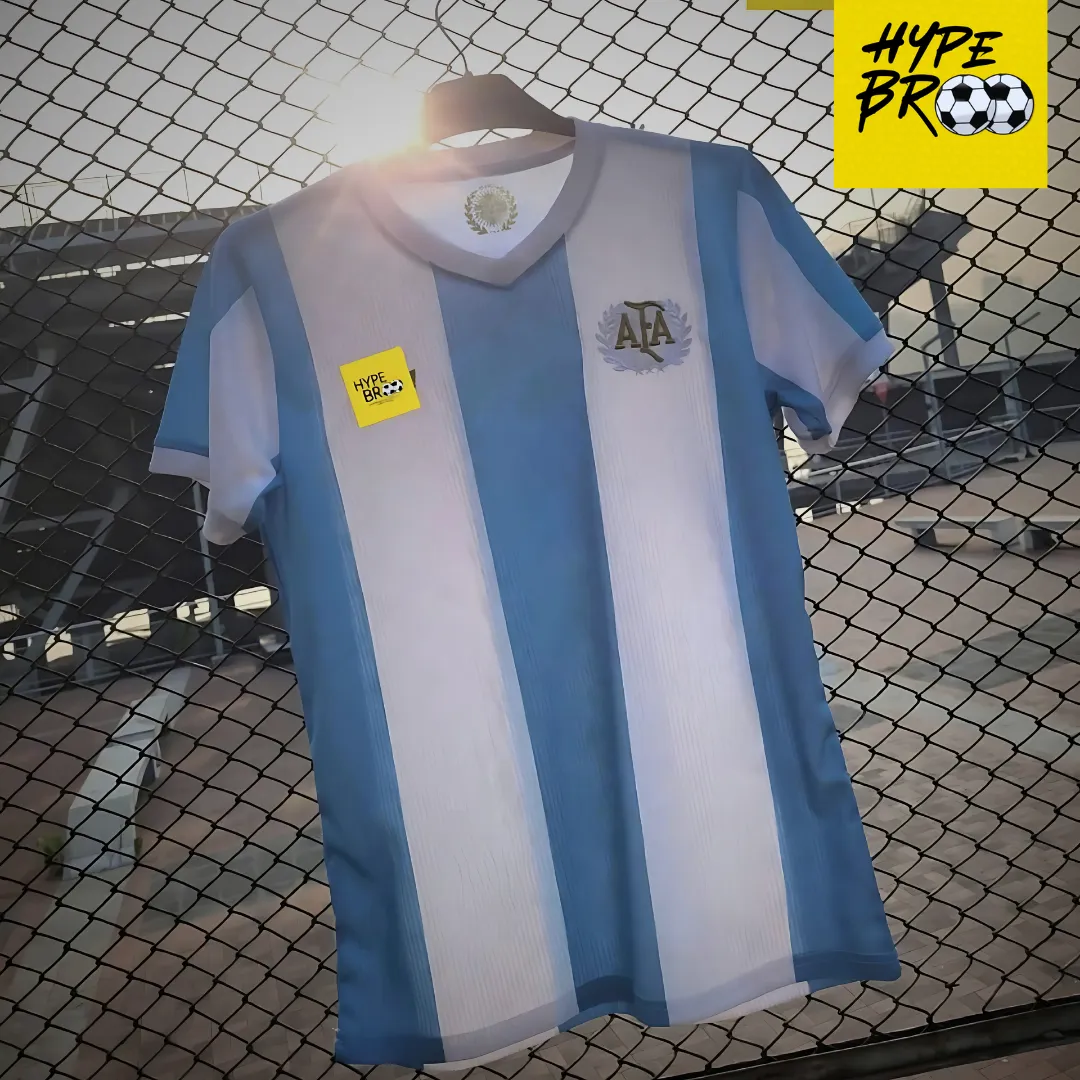 Argentina 50th Anniversary Kit 2025 Half Sleeve Hanging on Net
