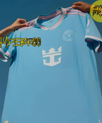 Render mockup of Inter Miami 2025-26 3rd kit floating in air