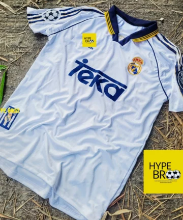 Real Madrid 1998/99 Home Kit Retro Edition Front View