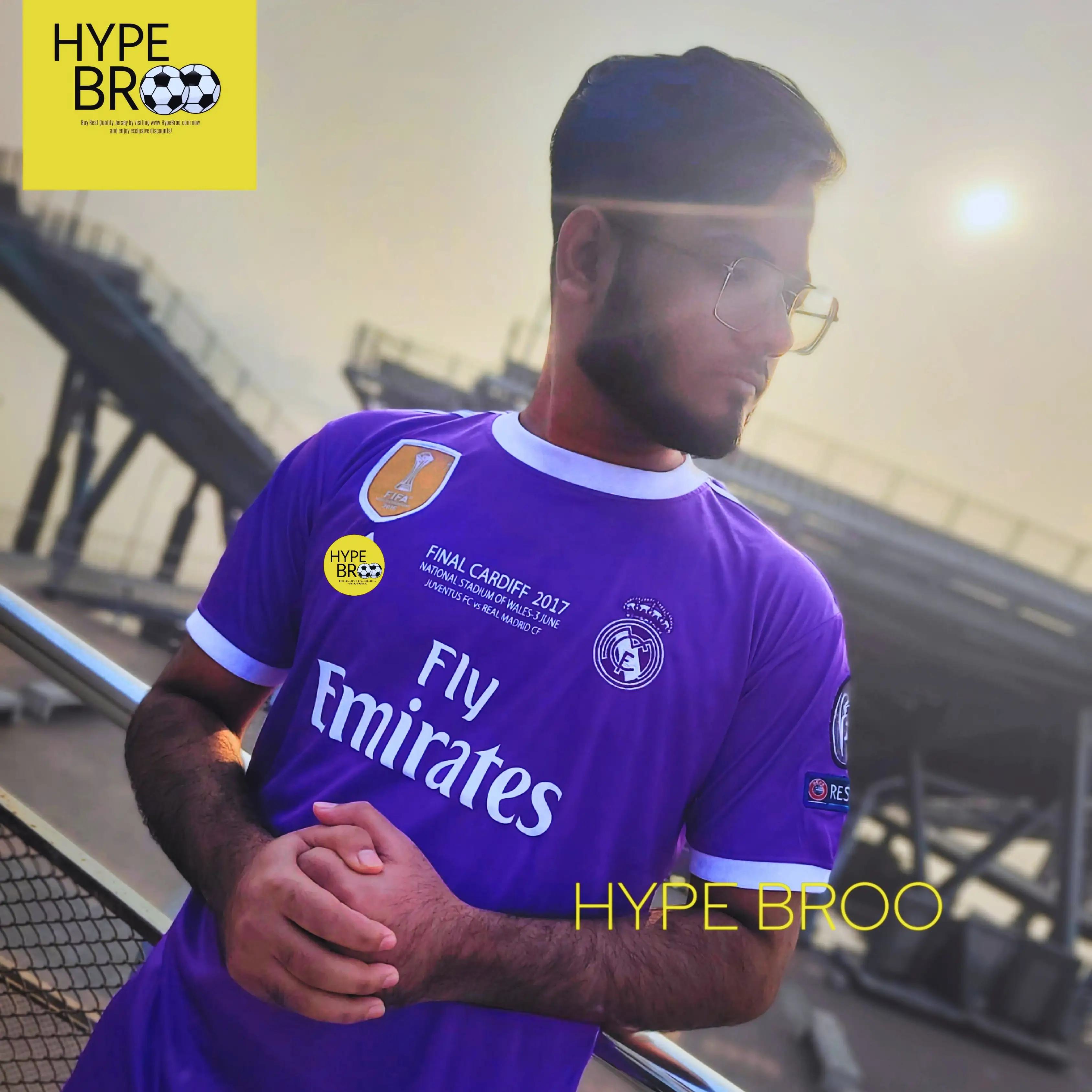 Real Madrid 2016-17 purple away jersey front view half sleeve