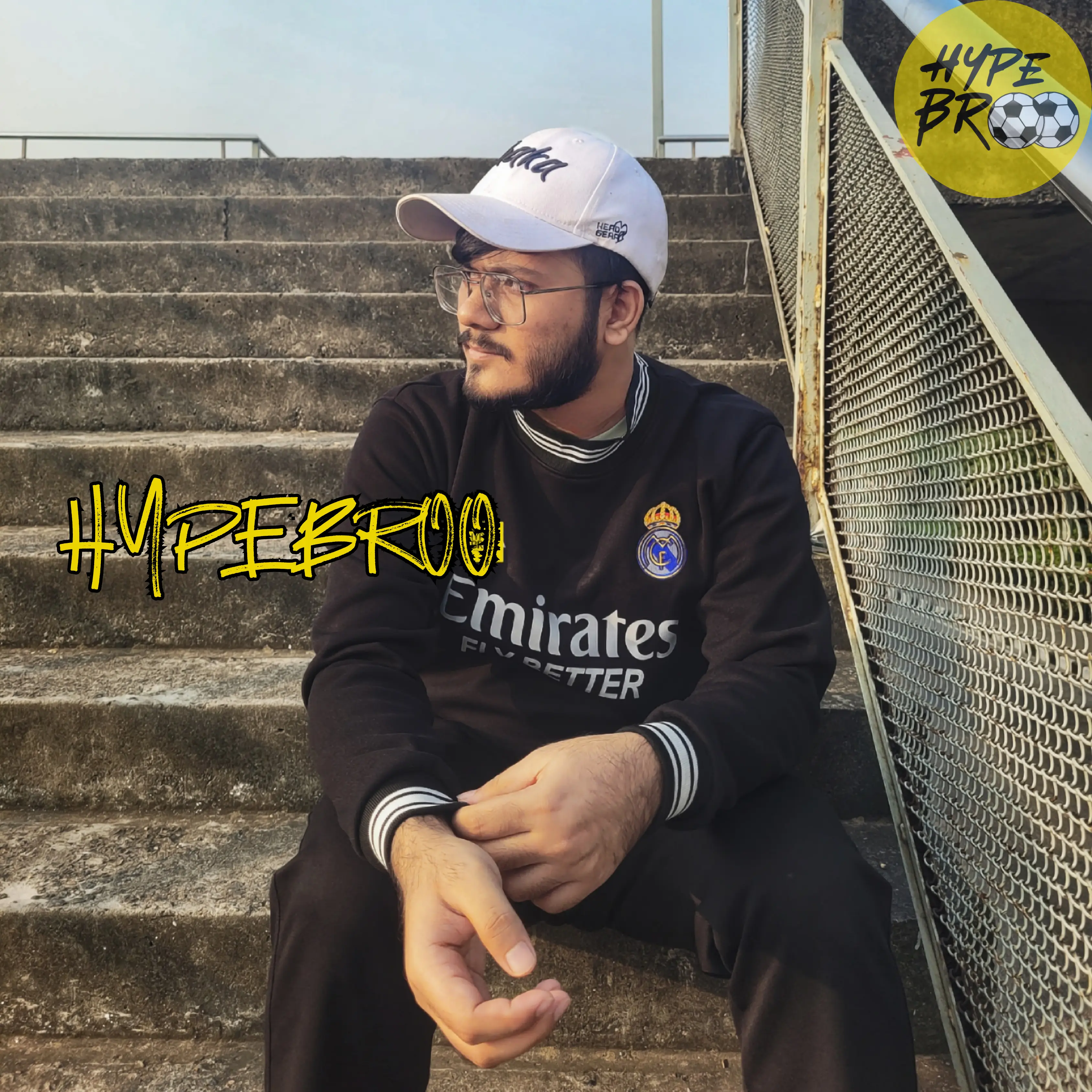 Real Madrid black sweatshirt front view